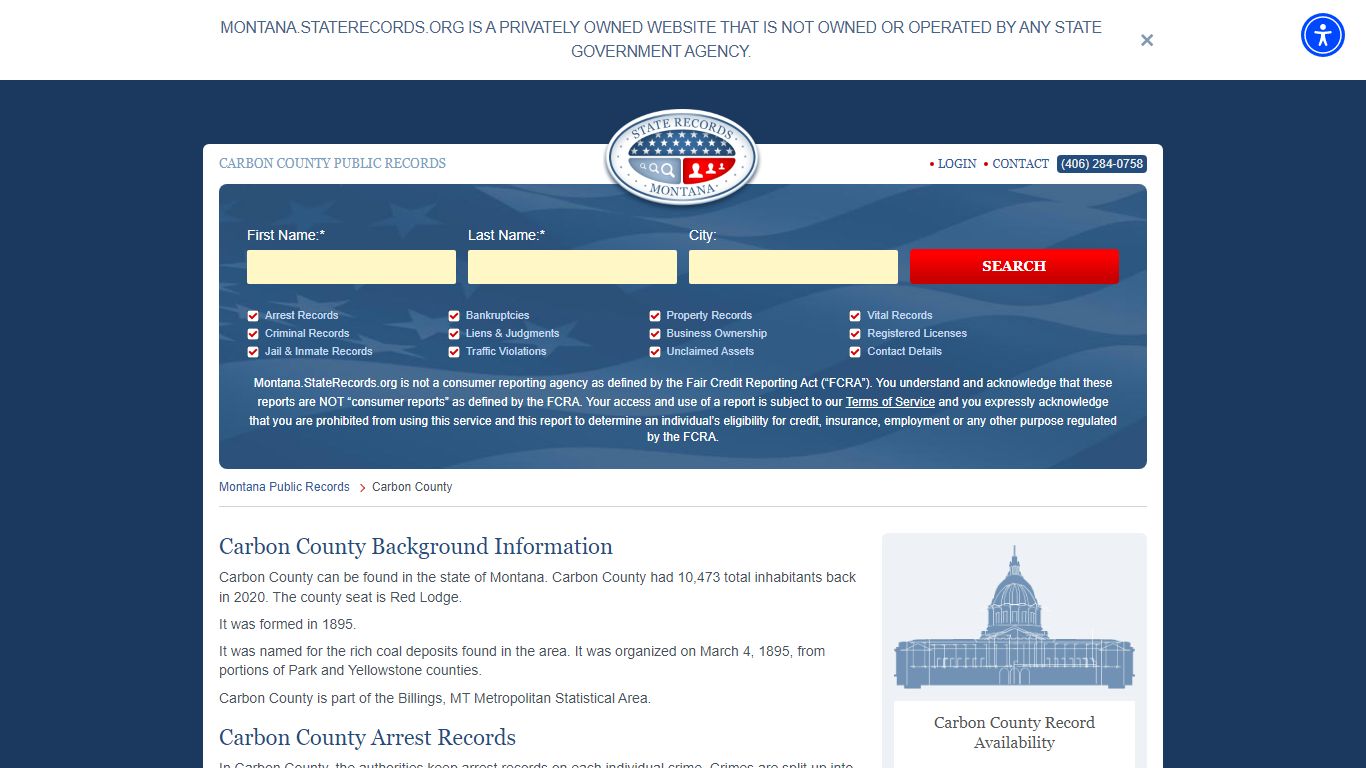 Carbon County Arrest, Court, and Public Records | StateRecords.org